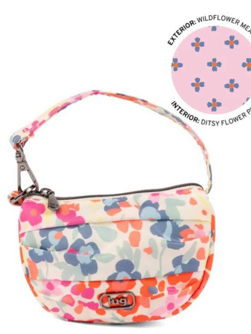 Lug Disco Pleated Pouch Wildflower Meadow